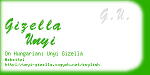 gizella unyi business card